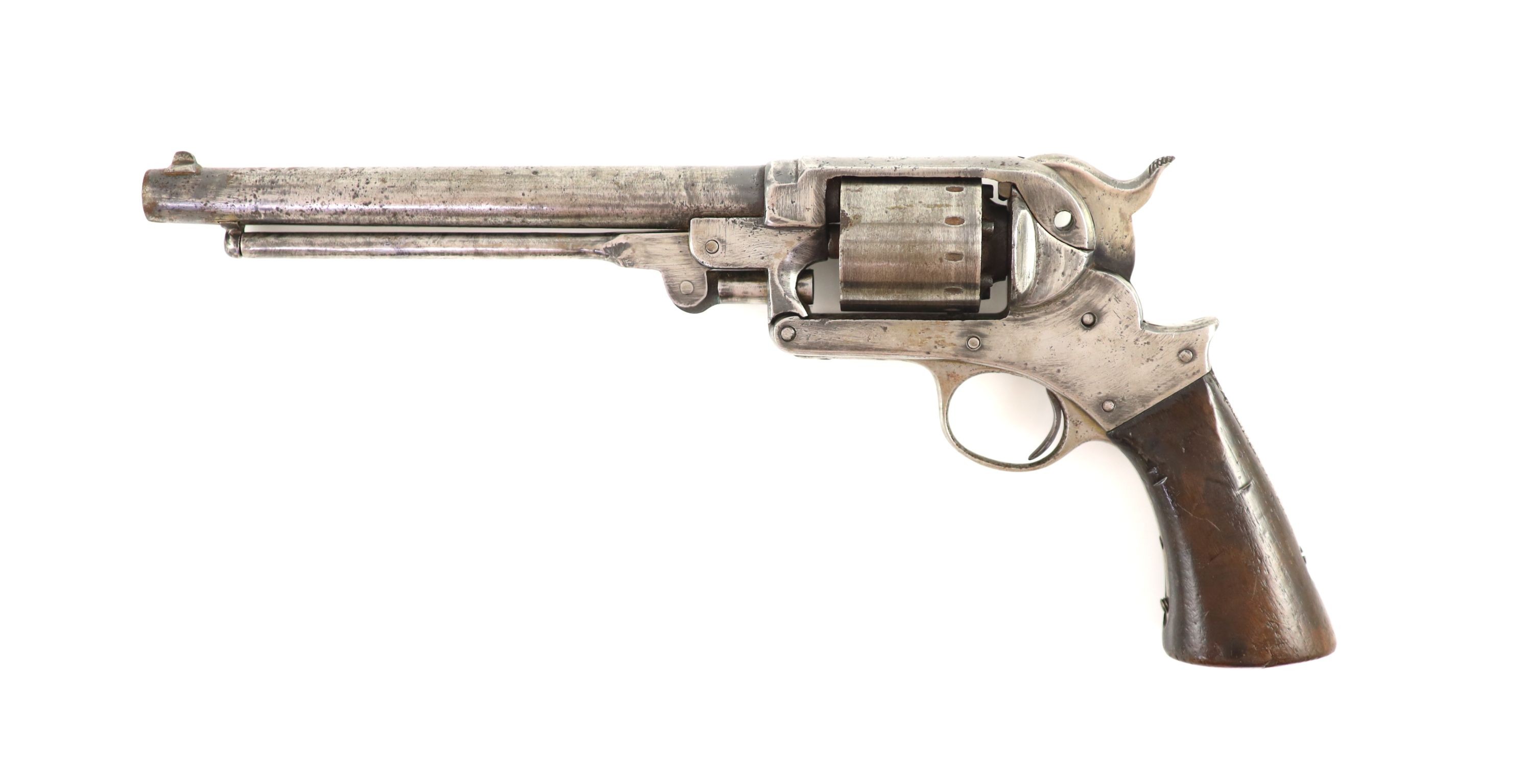 A 19th century Starr Arms Company six shot percussion revolver, length 14in.